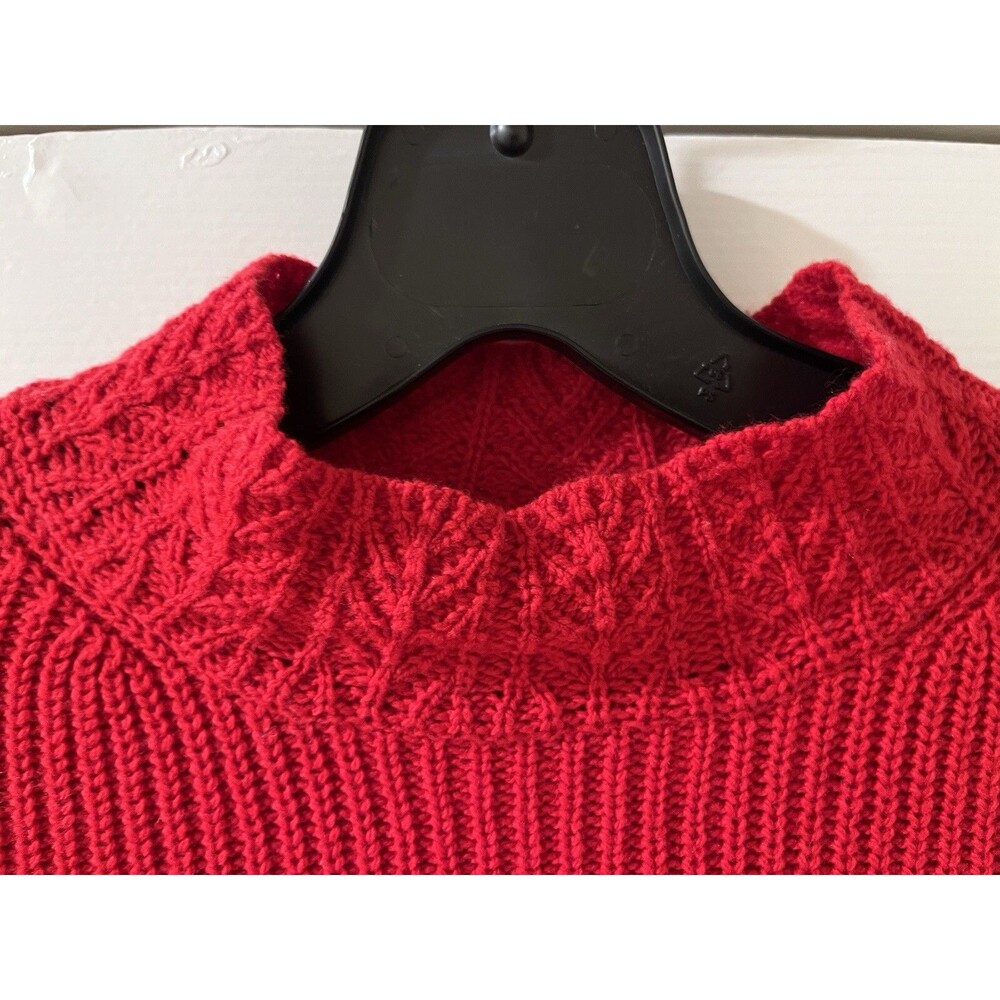 Rebecca Taylor womens Mock Neck Turtleneck Sweater size XS Red Wool Blend $295 - Picture 7 of 11